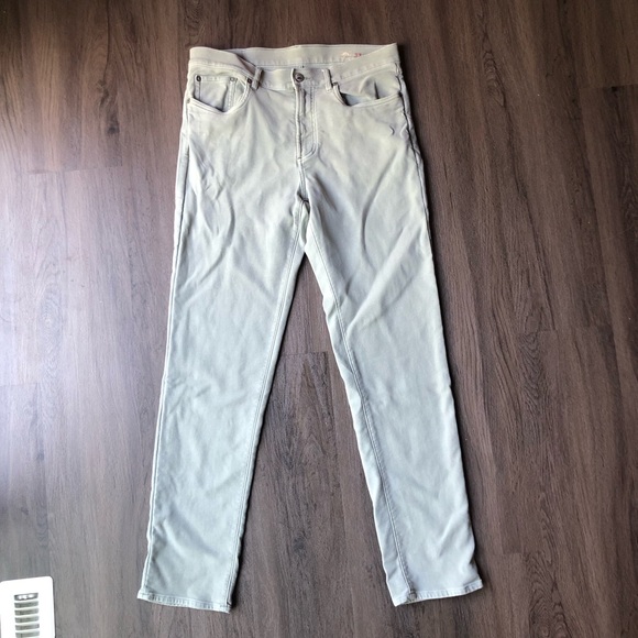Faherty Stretch Terry Pants Men’s 33 Faded Olive Straight Leg Relaxed Comfort - Picture 1 of 10